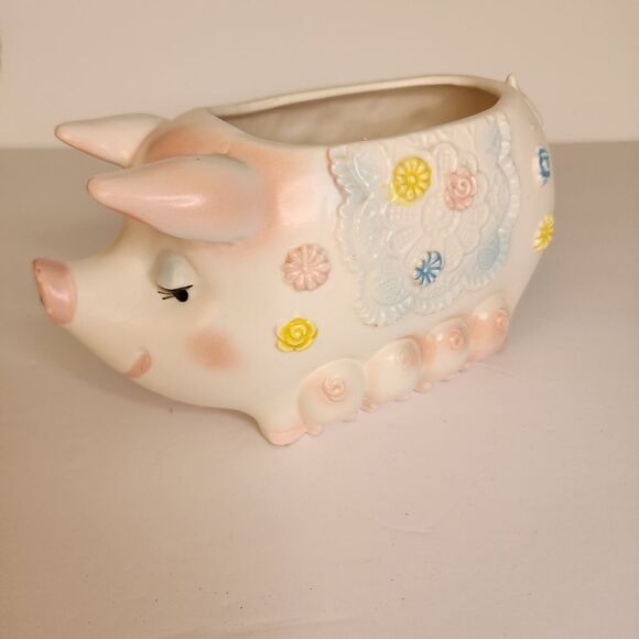Nappcoware Vintage Ceramic Pig And Piglets Planter - Picture 1 of 9